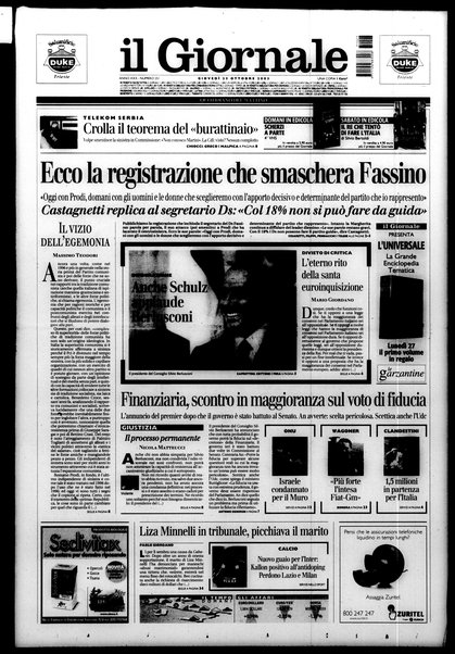 Il giornale : quotidiano del mattino